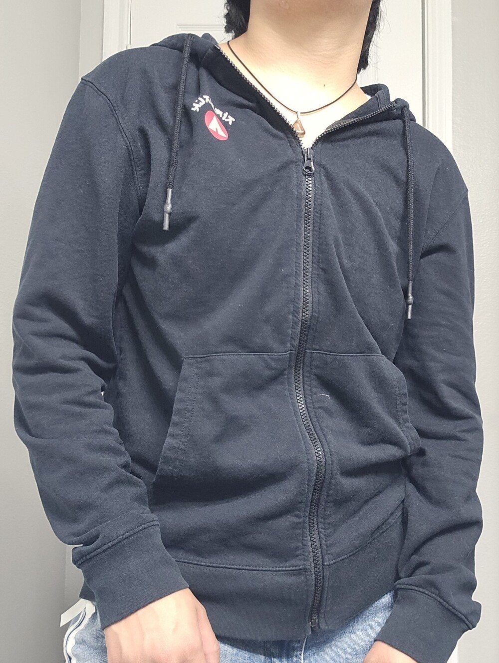 Airwalk Break The Rules Black Zip-Up Skate Hoodie Jacket XS